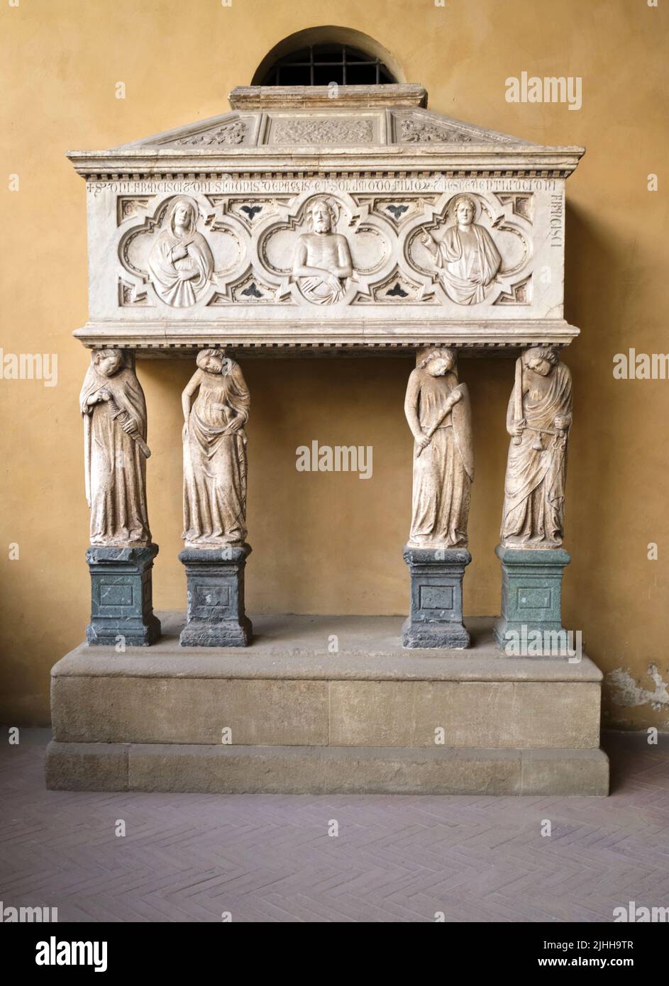 Ornamental Tomb in the Basilica di Santa Croce Florence Italy Stock Photo