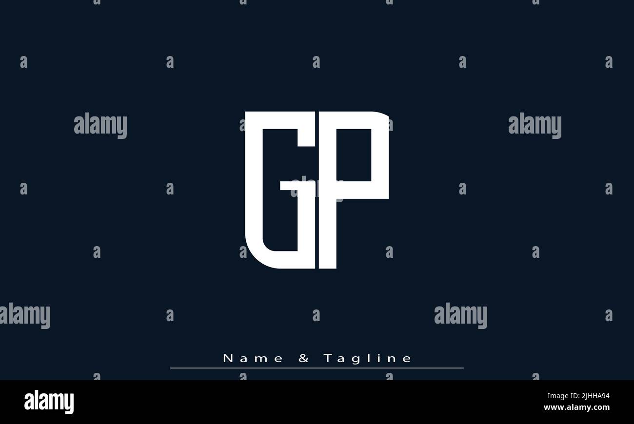 Gp letter logo design Stock Vector Images - Alamy