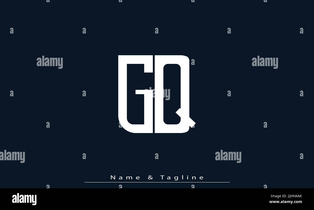 Alphabet letters Initials Monogram logo GQ , QG Stock Vector