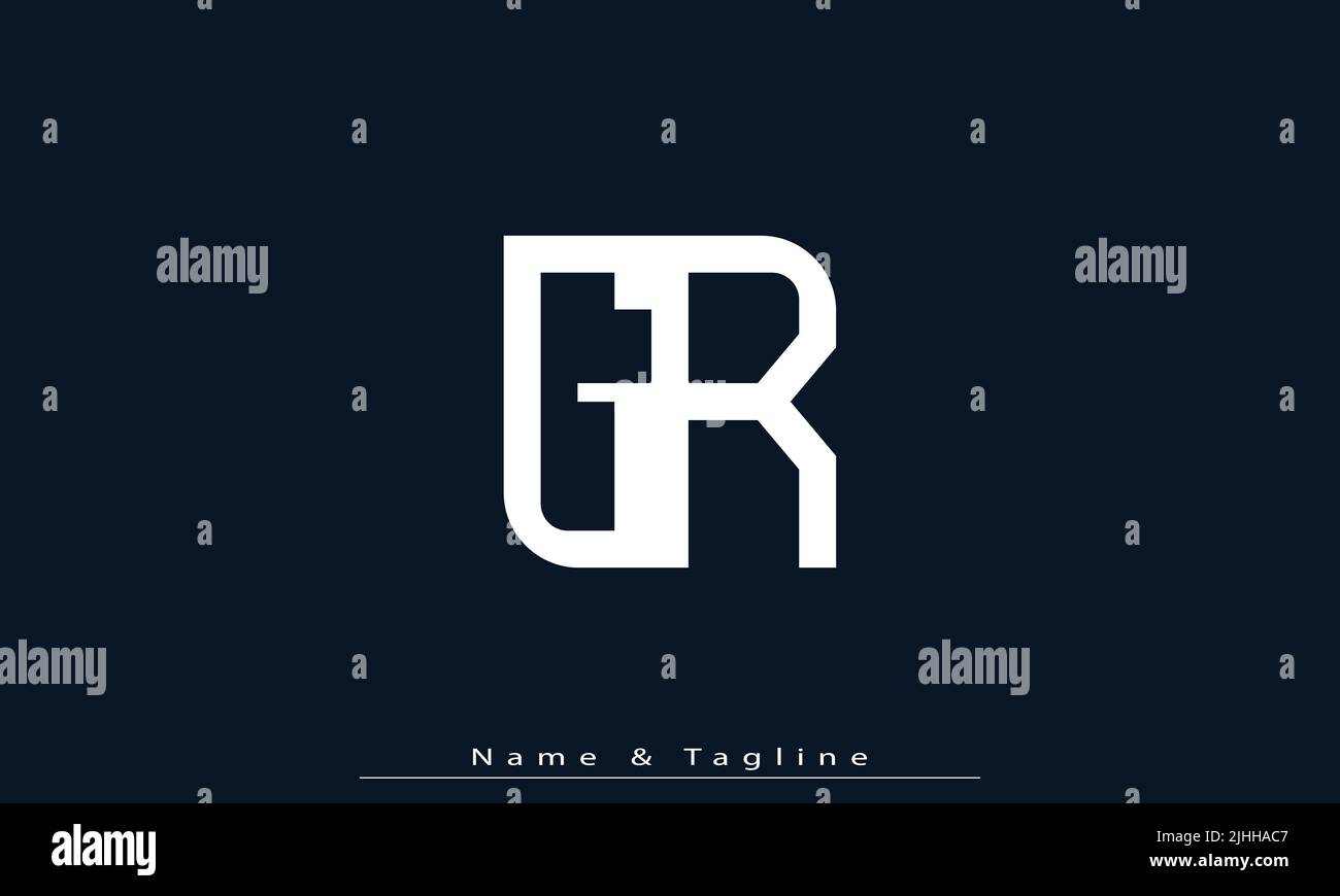 Alphabet letters Initials Monogram logo GR , RG Stock Vector