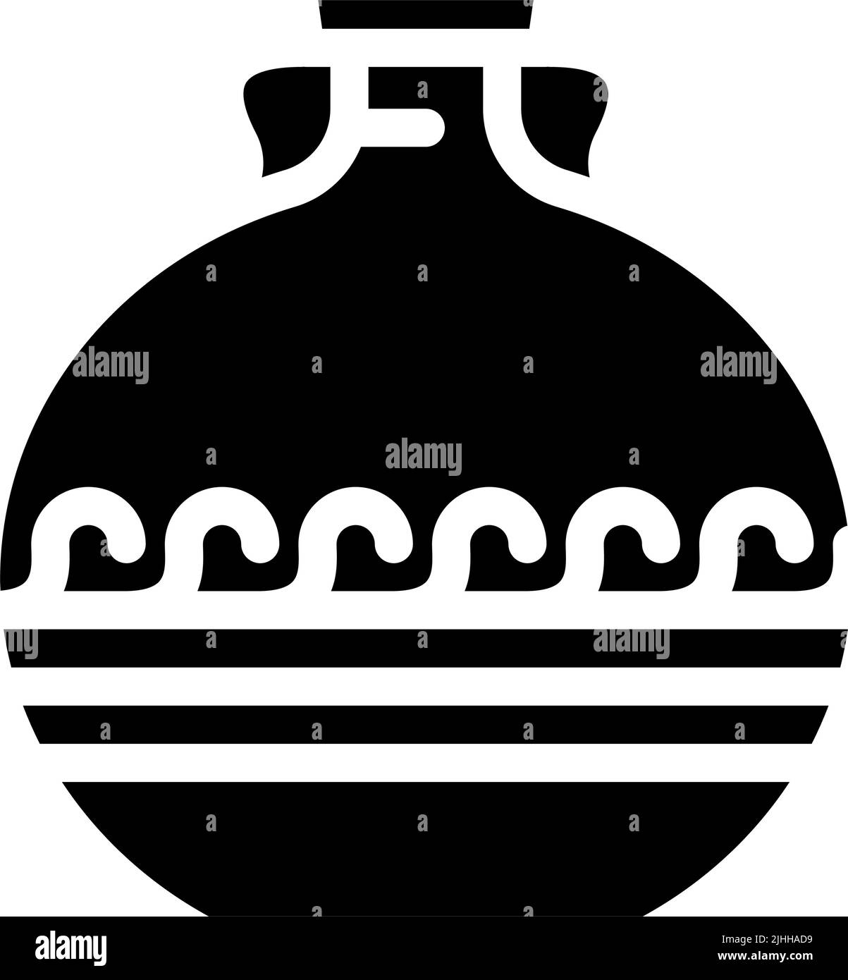 amphora container glyph icon vector illustration Stock Vector Image ...