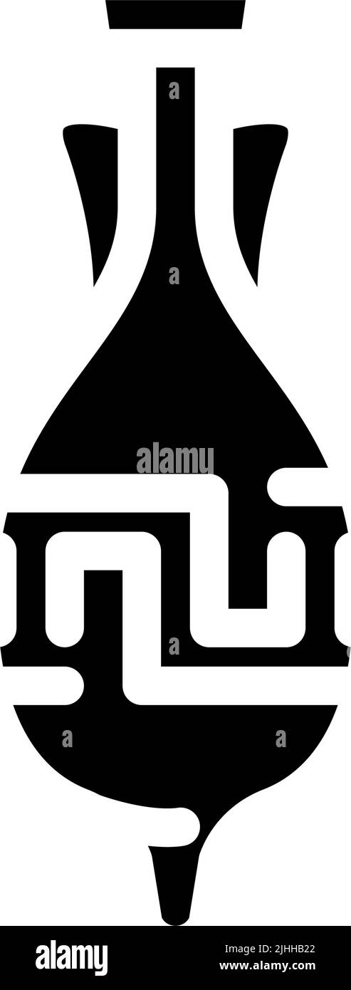 greek amphora glyph icon vector illustration Stock Vector Image & Art ...