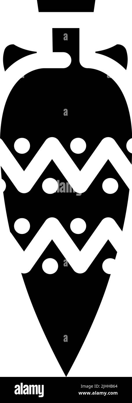 amphora with elegant design glyph icon vector illustration Stock Vector ...
