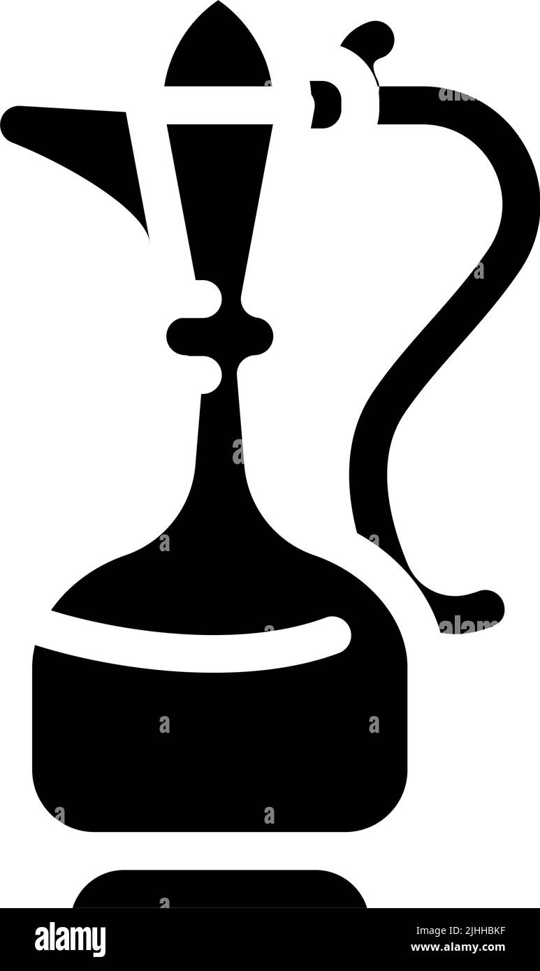 arabian coffee jug glyph icon vector illustration Stock Vector Image