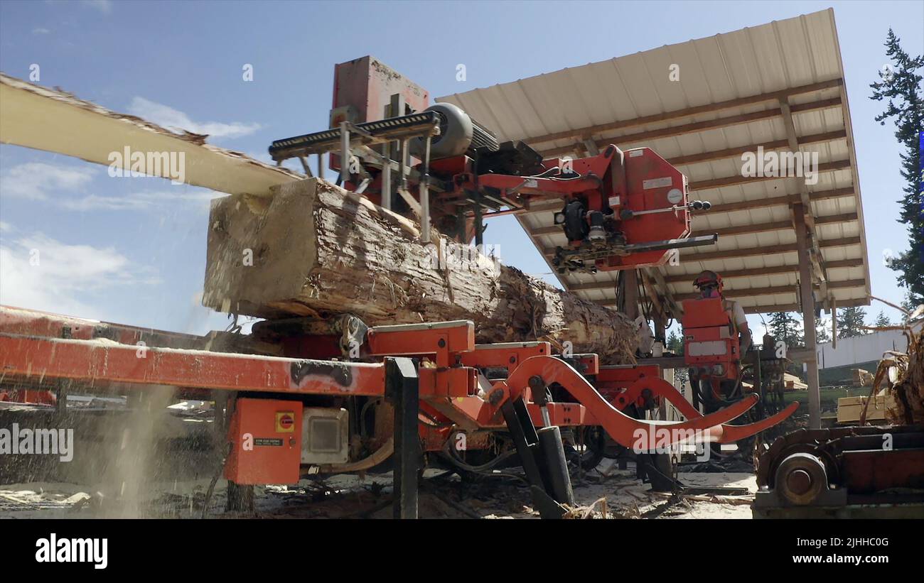 BIG TIMBER, logging operations at the sawmill, 'Under Pressure