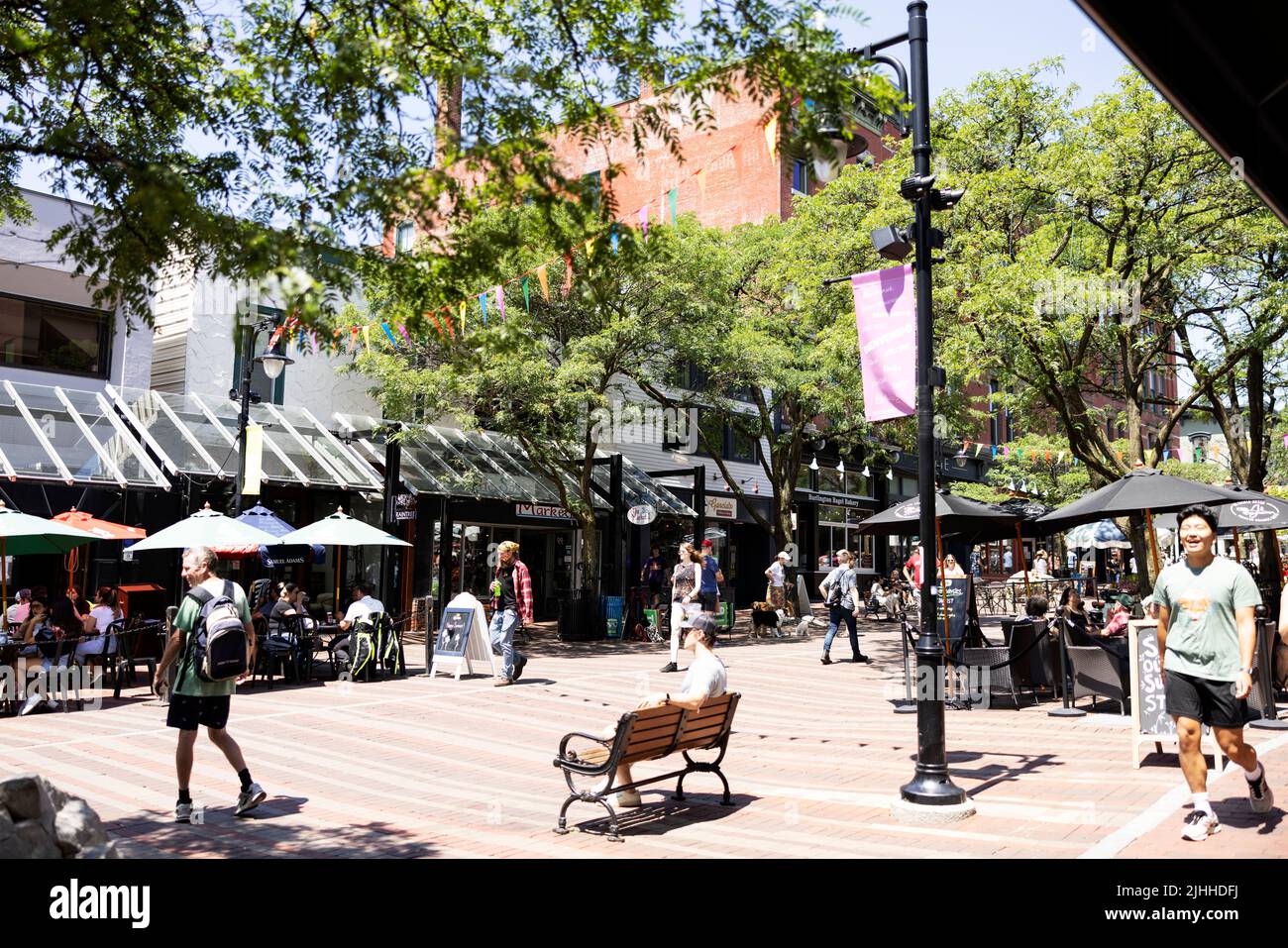 Church Street Marketplace, a pedestrian area of shops and restaurants in downtown Burlington