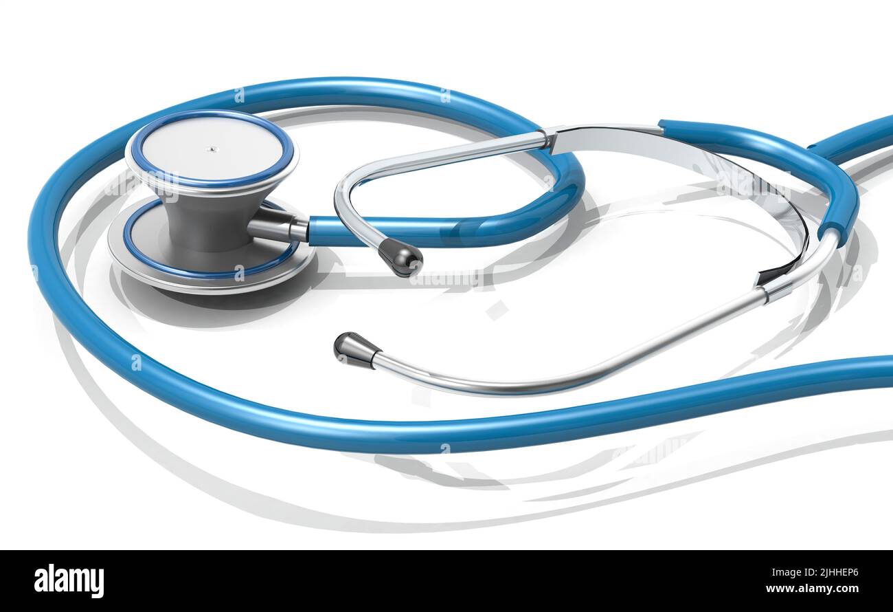 Stethoscope isolated on white background, 3d rendering Stock Photo Alamy