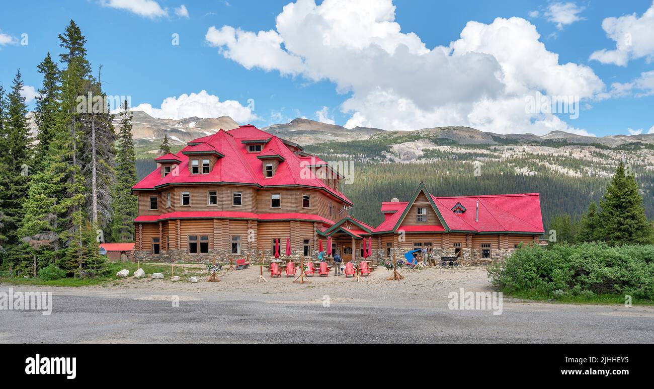 Banff National Park, Albert, Canada – July 17, 2022: Exterior of the