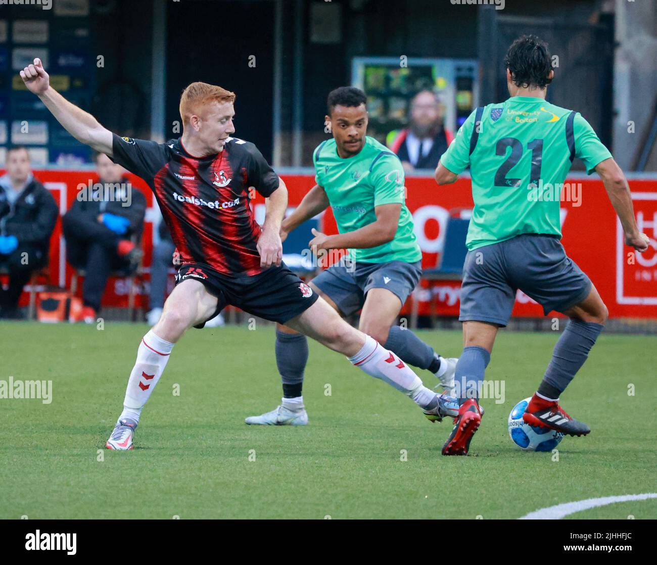 Seaview, Belfast, Northern Ireland, UK. 14 July 2022. UEFA Conference League First Qualifying Round  (second leg) – Crusaders 3 Magpies 1. Crusaders football player Jarlath O'Rourke (15). Stock Photo