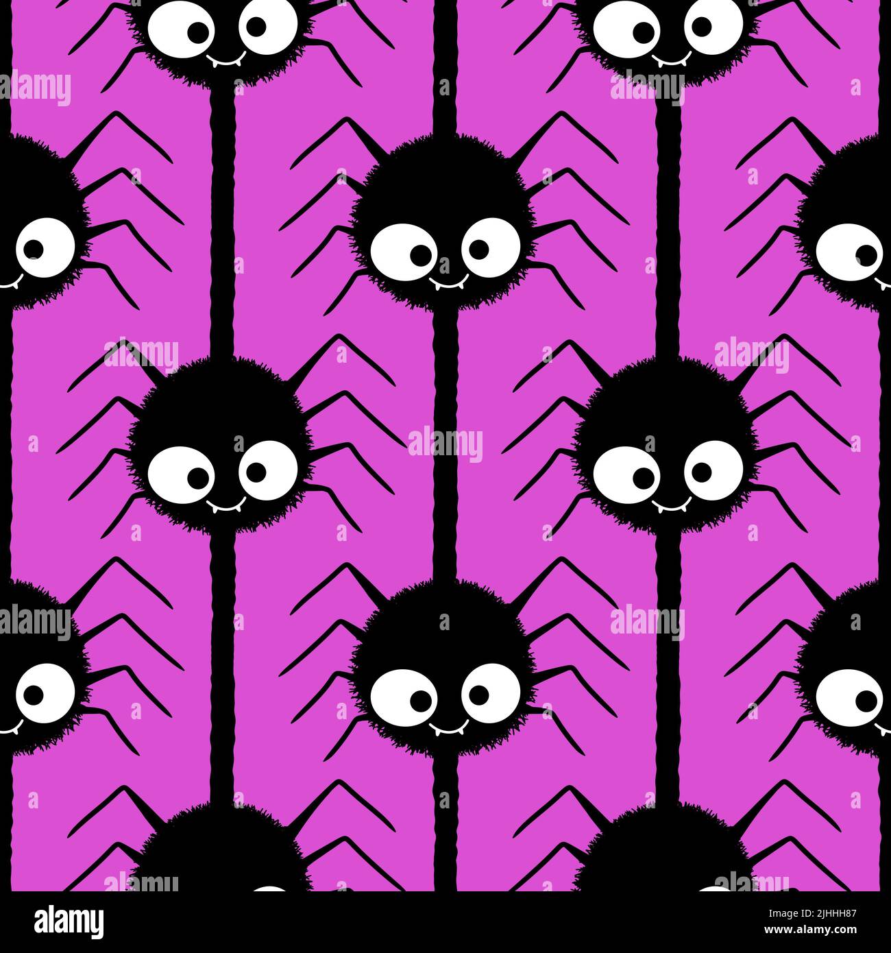 Cartoon Halloween seamless spider pattern for wrapping paper and ...