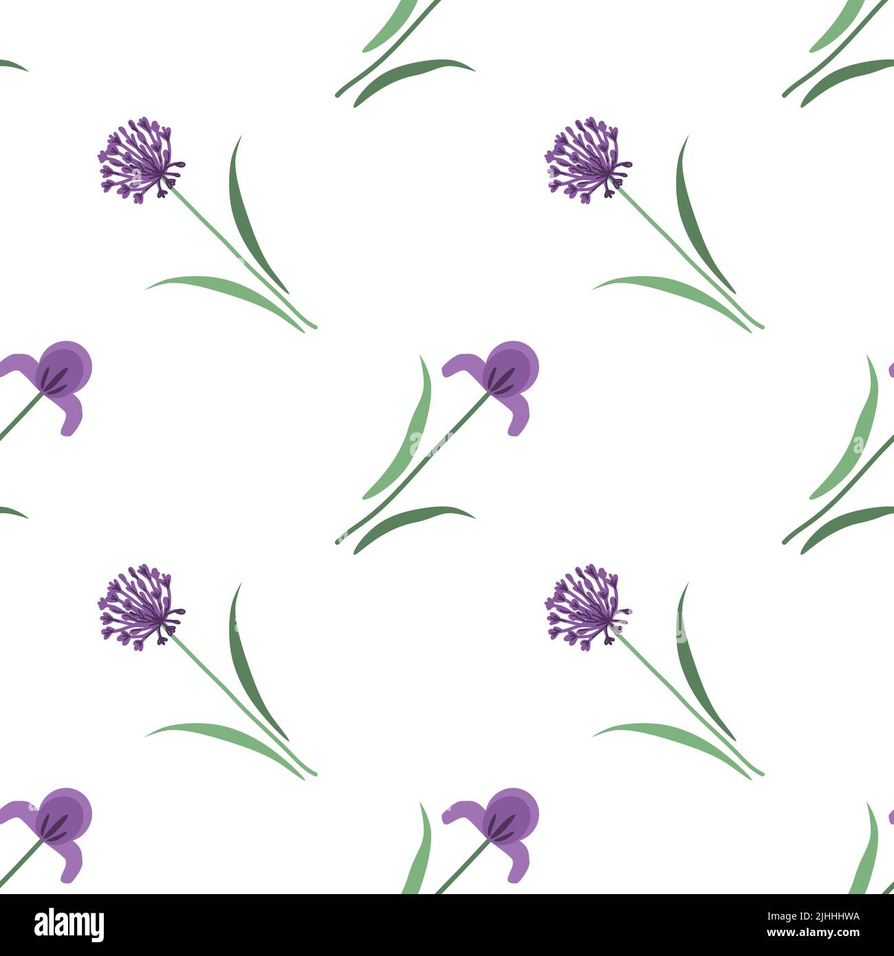 Seamless pattern with decorative flowers Stock Vector