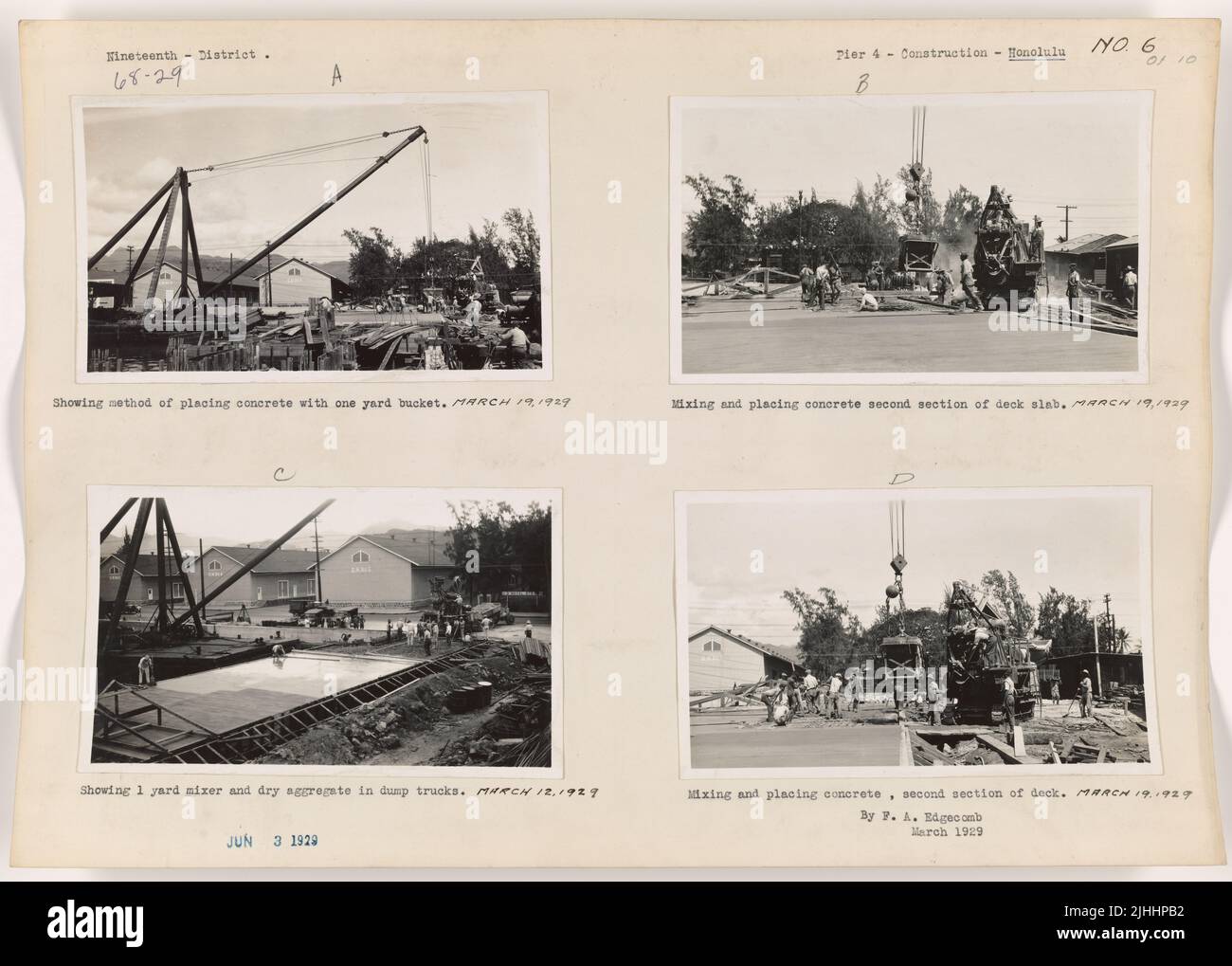 HI Honolulu. Pier 4 Construction, Honolulu, Oahu, Hawaii. Mixing and