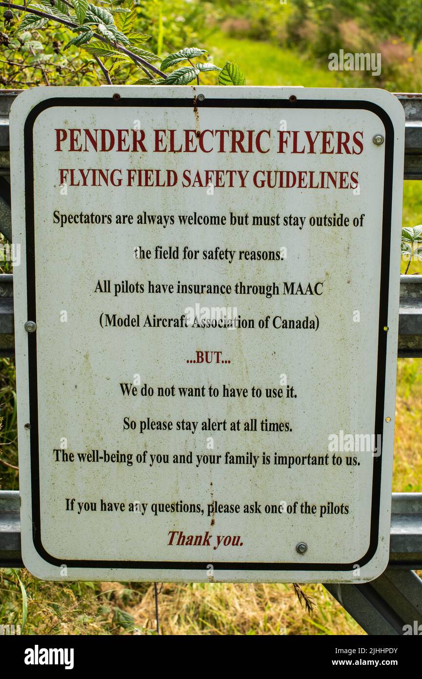 Pender Island Electric Flyers, North Pender Island Stock Photo