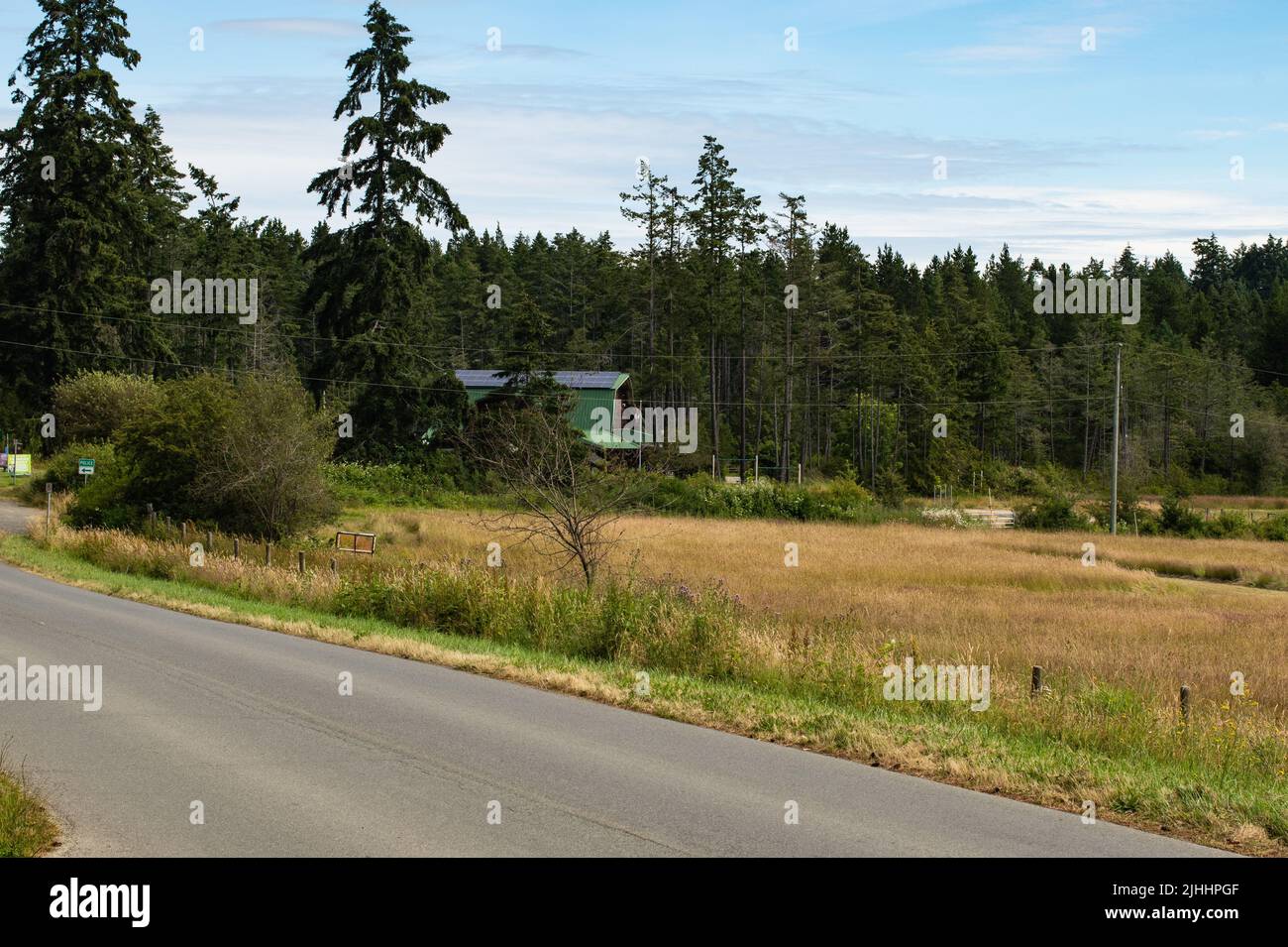 Landscape of North Pender Island, British Columbia, Canada Stock Photo