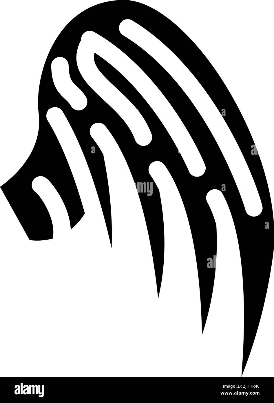 wing with feather glyph icon vector illustration Stock Vector Image ...