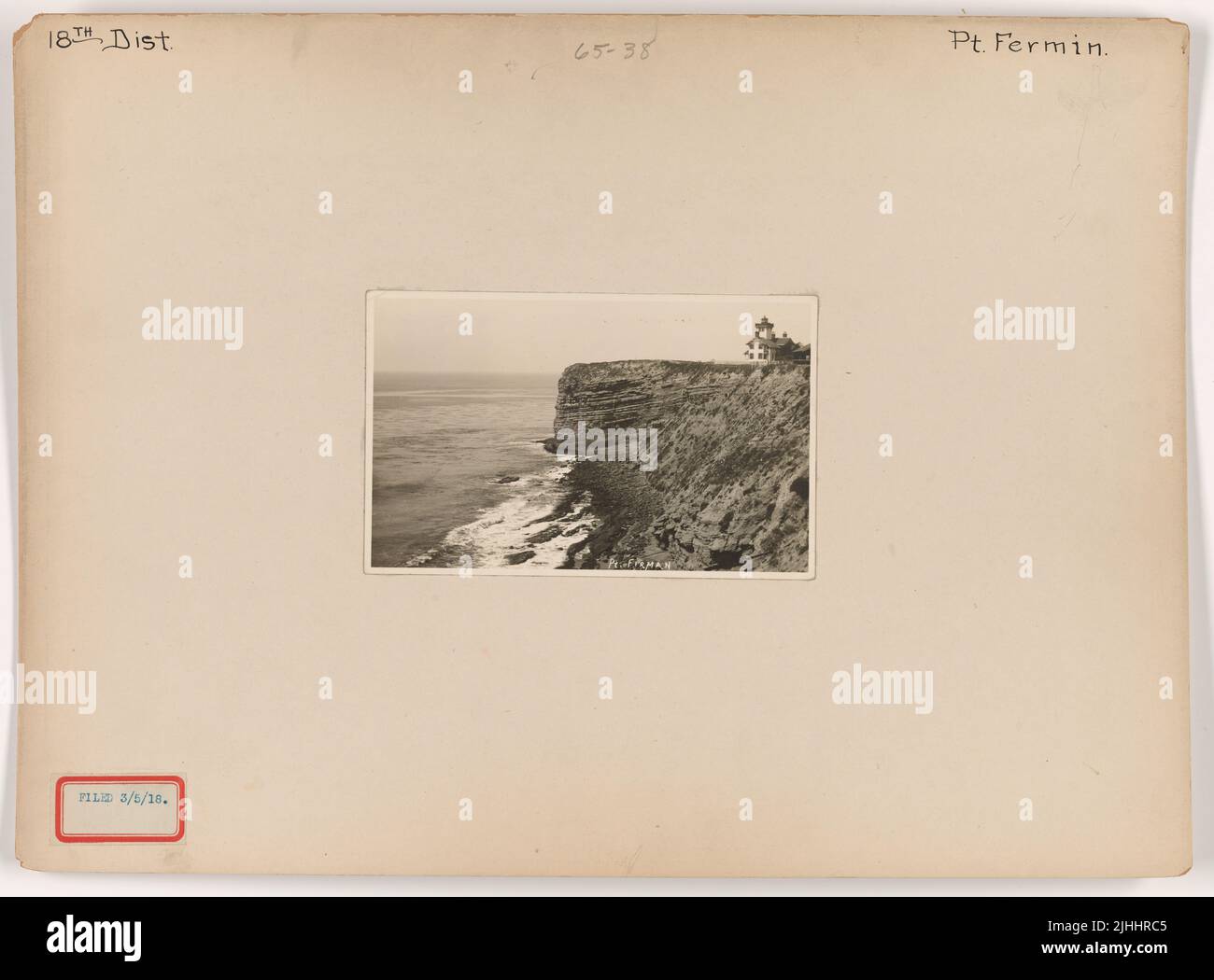 CA Point Fermin. Point Fermin Light Station, California Stock Photo