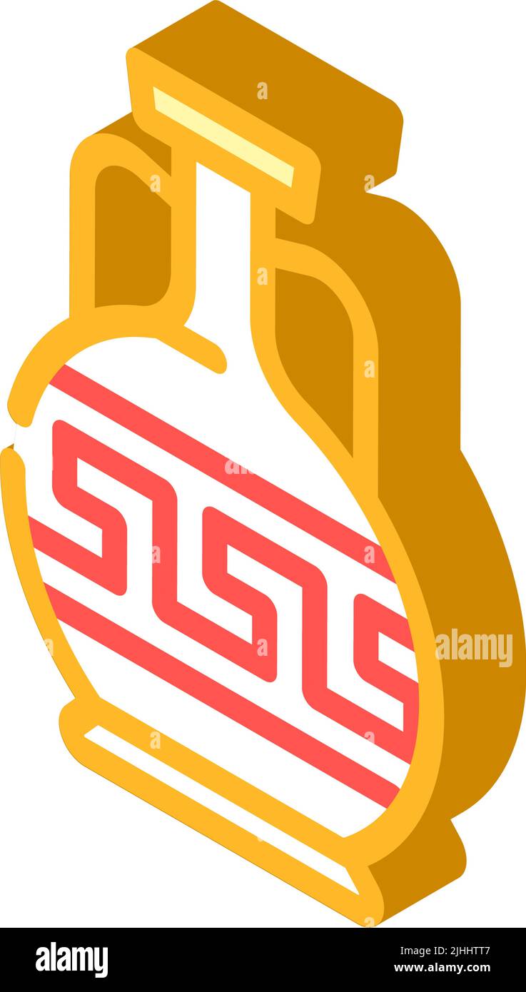 medieval amphora isometric icon vector illustration Stock Vector Image ...