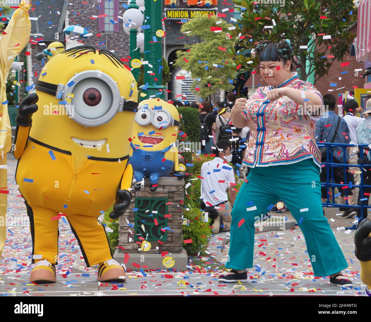 Japanese voice cast and comedian Naomi Watanabe attends an event for "Minions The Rise of Gru