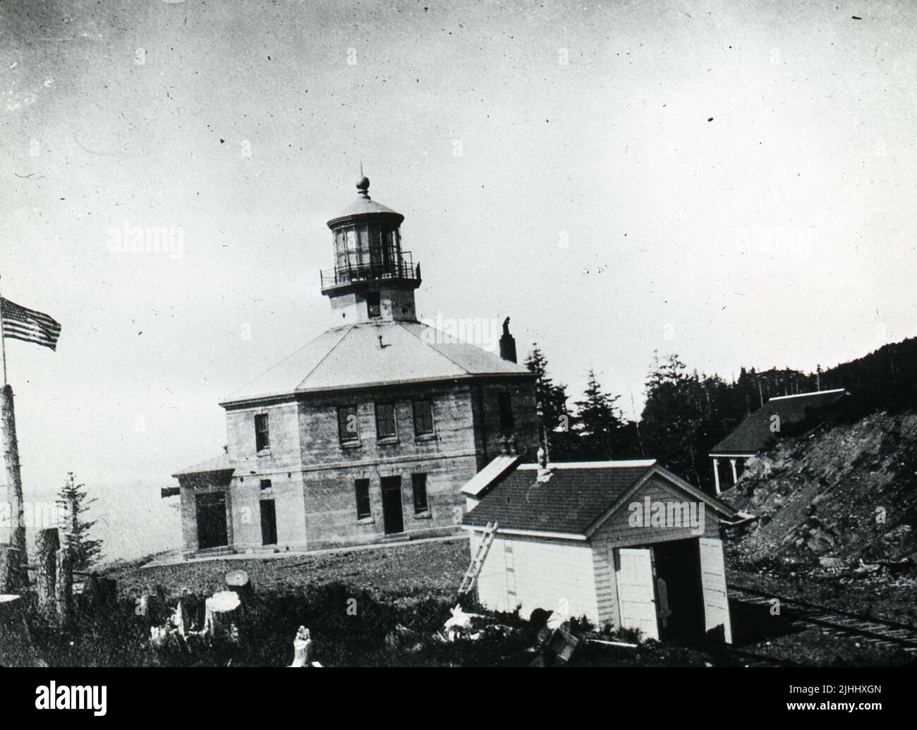 Cape Hinchinbrook Light, AK Stock Photo Alamy
