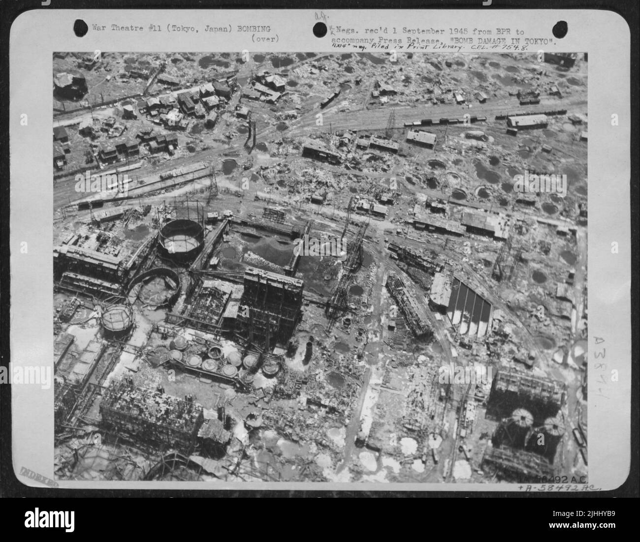 Tokyo destruction in world war ii hi-res stock photography