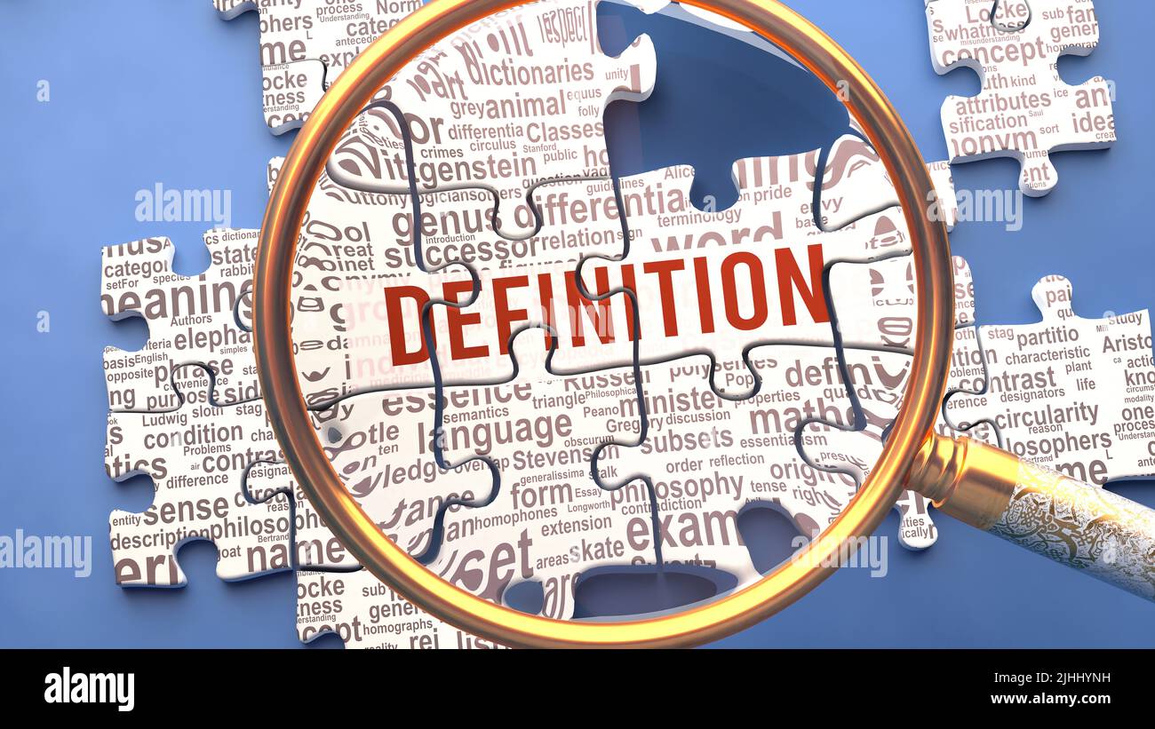 Definition as a complex and multipart topic under close inspection