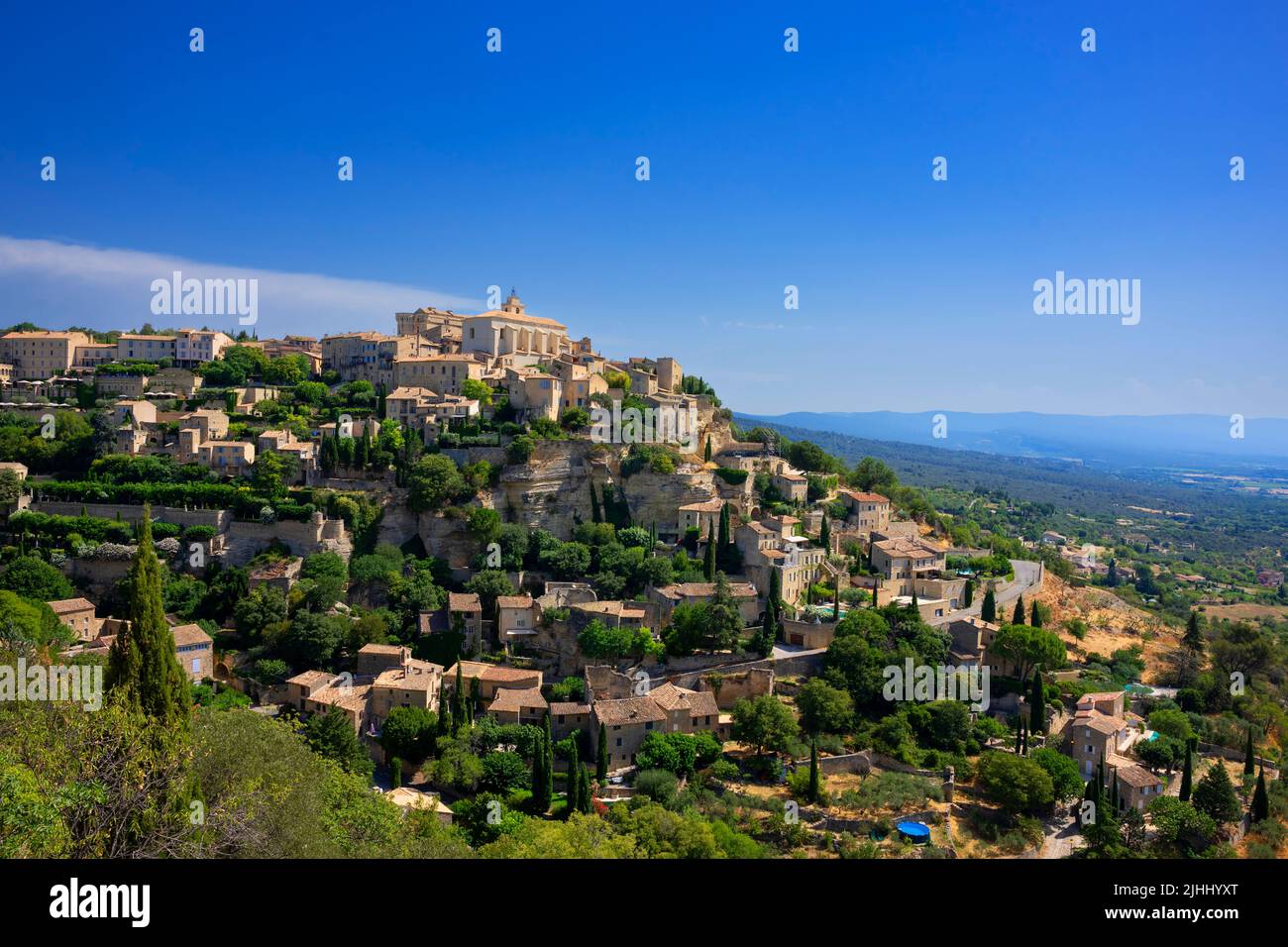 View of famous Gordes village in france, Europe Stock Photo