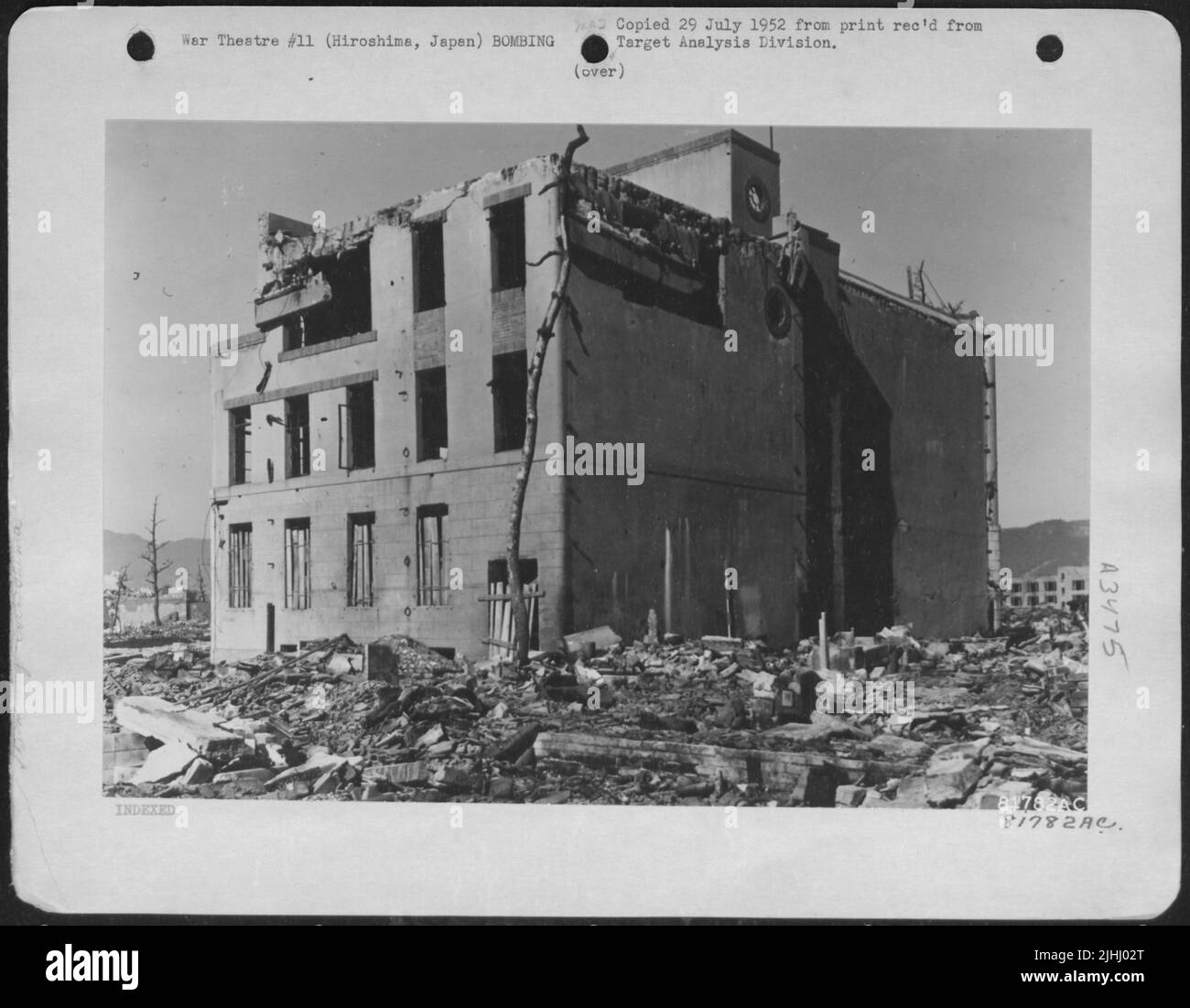 Results Of Atomic Bombing At Hiroshima, Japan. 1945. Stock Photo