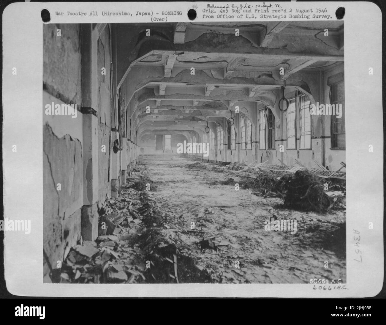 Atomic Bomb Damage To The Hiroshima Telephone Company's Building