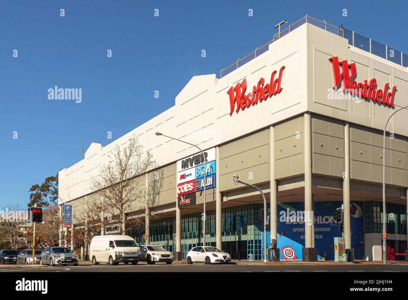 The facade of the Westfield Miranda shopping mall Stock Photo