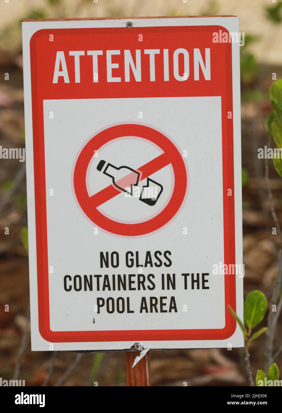 No glass or bottles allowed in this area Stock Photo Alamy