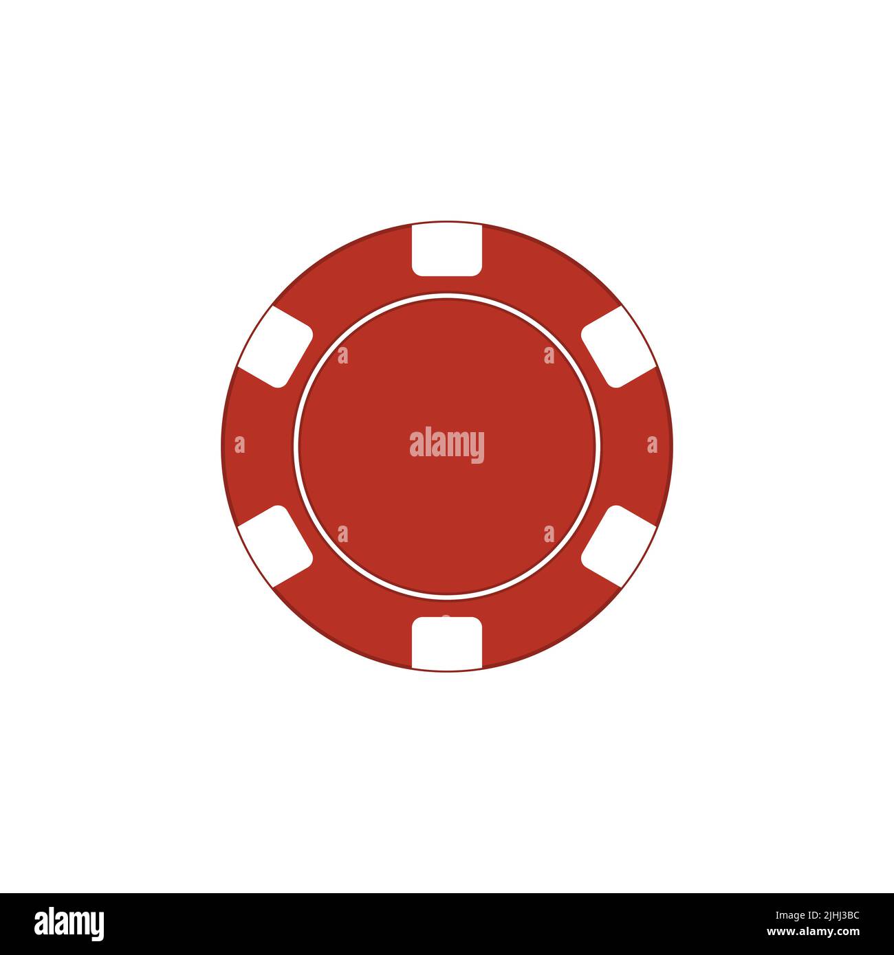 Casino chips icon isolated on white background. Vector illustration Stock Vector
