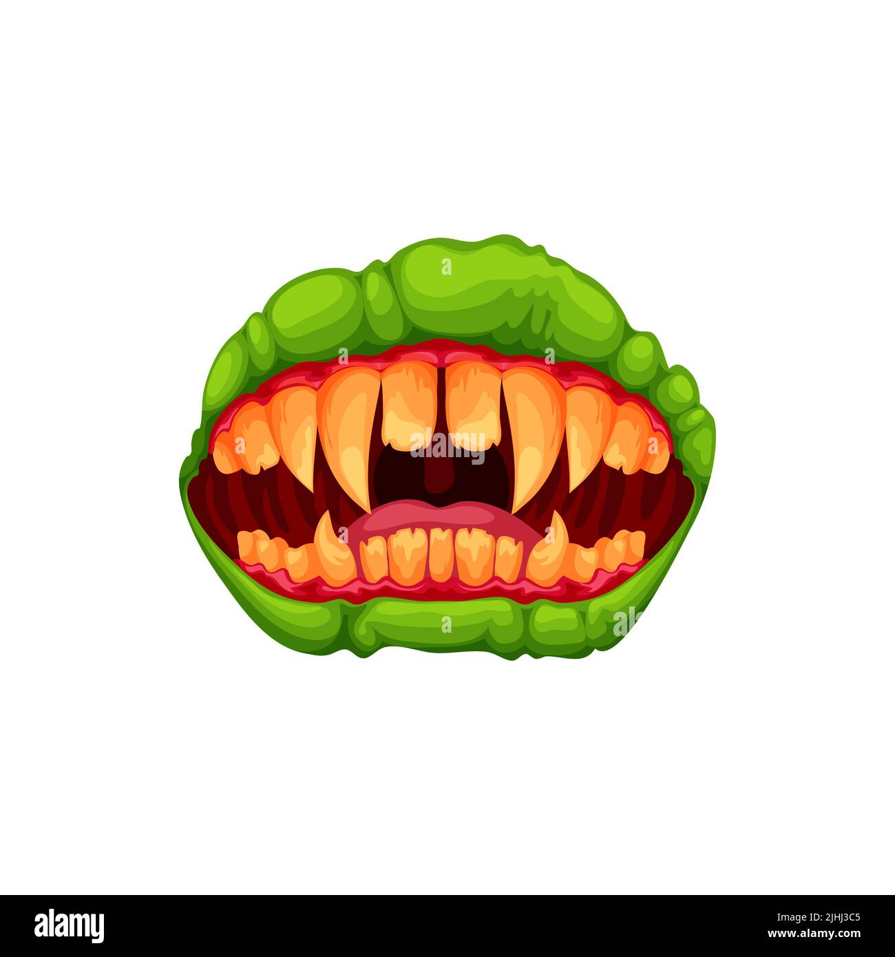 Triste ogro Emoji. Goblin emoción dolorosa aislados. Green Monster troll  face Imagen Vector de stock - Alamy