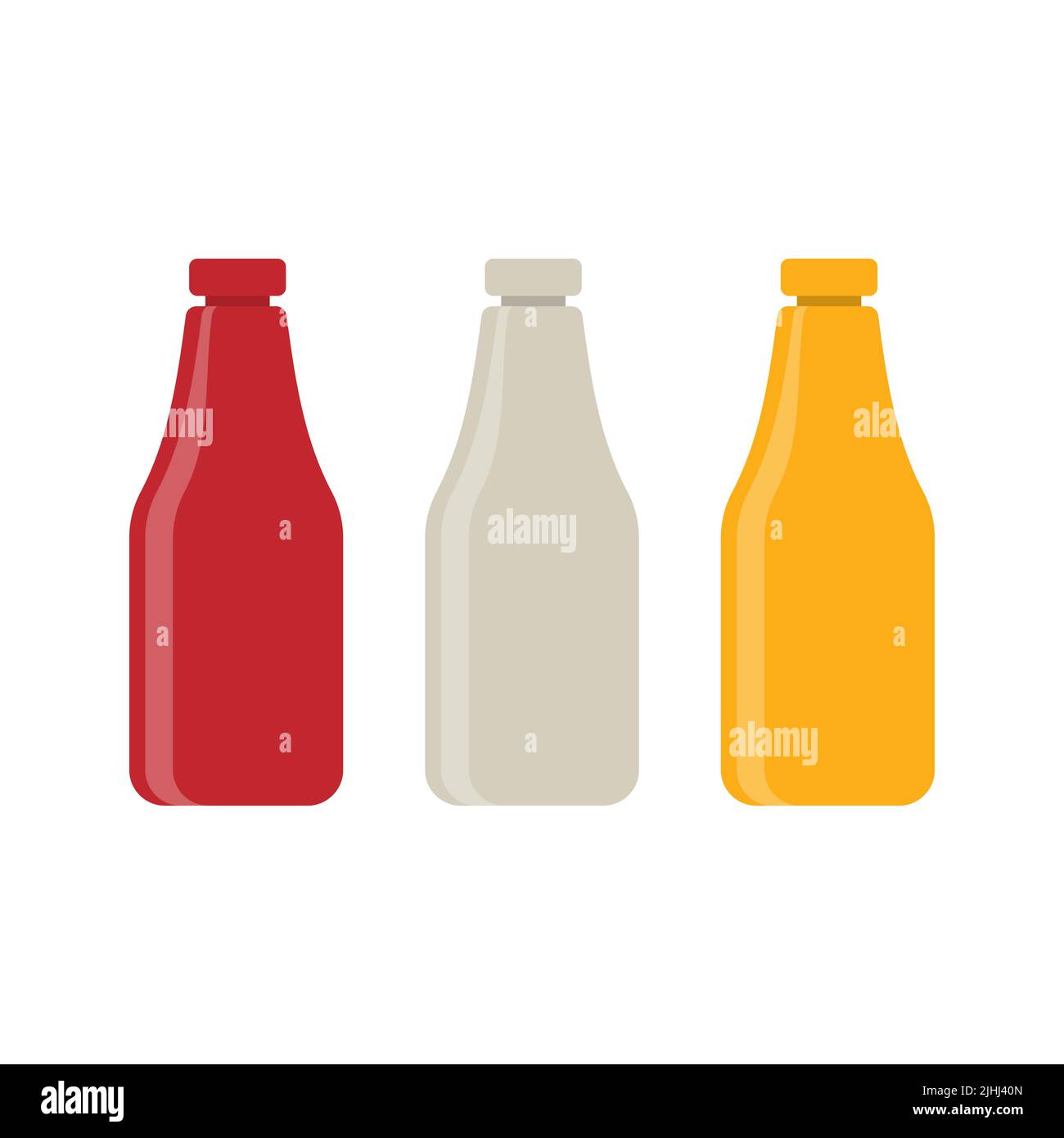 Sauce bottles icon on white background. Vector illustration Stock Vector