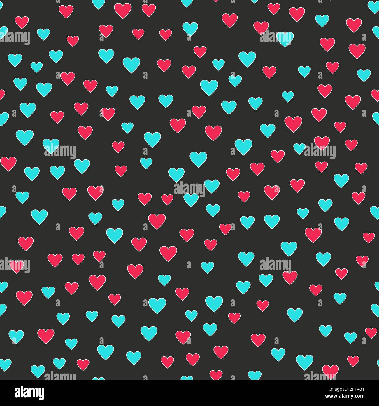 Seamless pattern with hearts. Vector illustration Stock Vector
