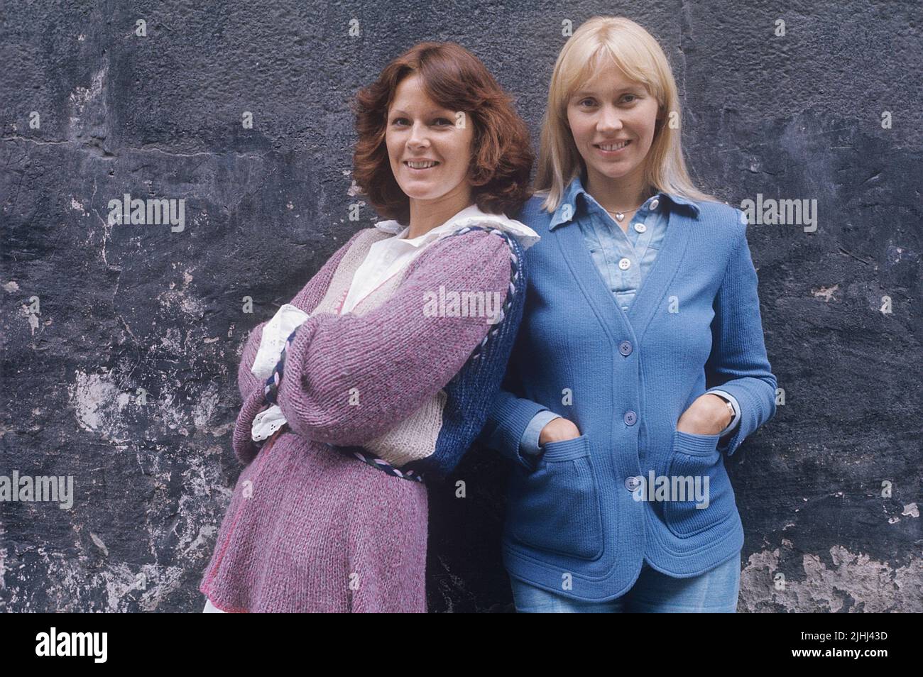 ABBA. Anni-Frid Lyngstad and Agnetha Fältskog in the 1970s Stock Photo