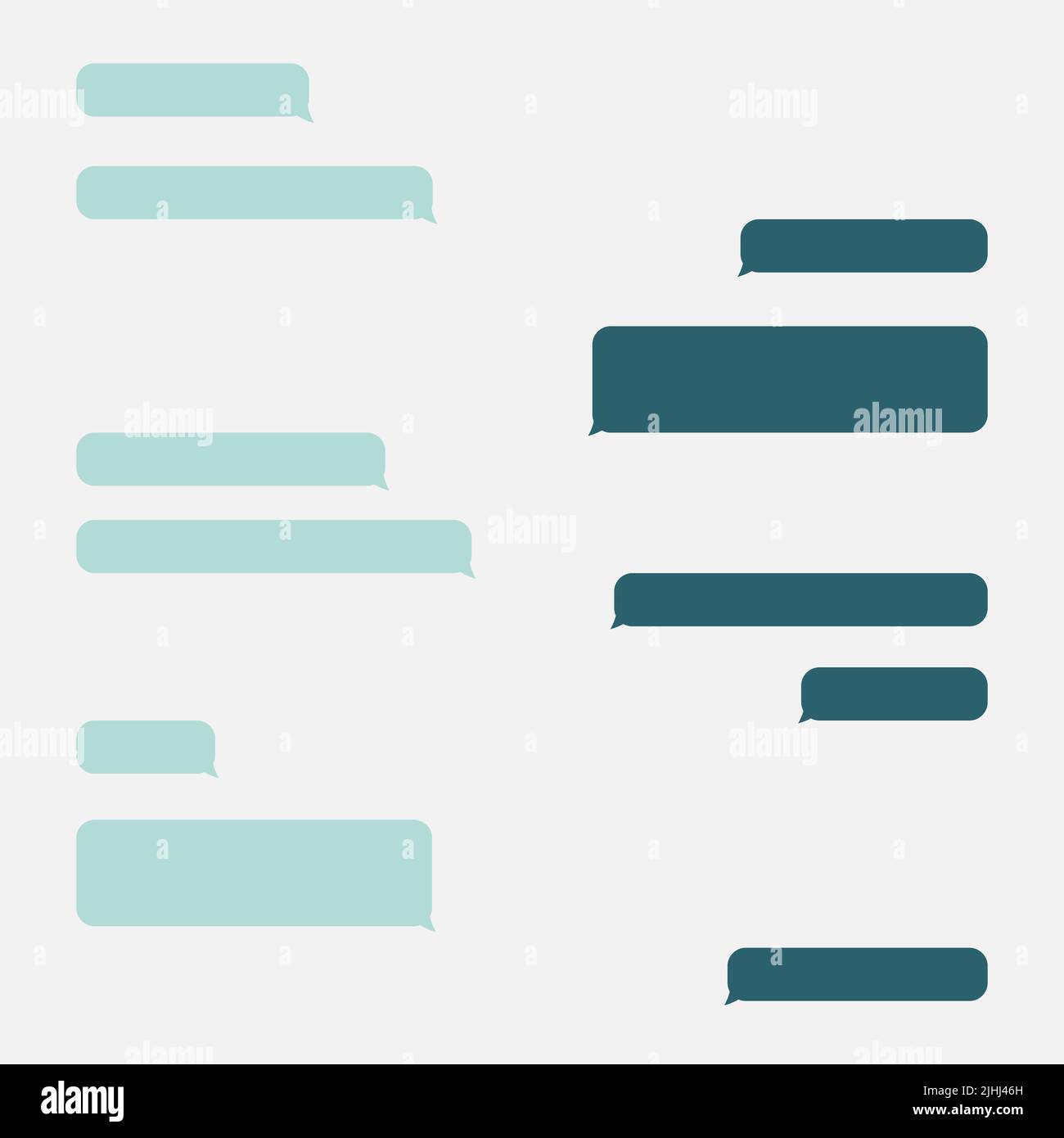 Short message bubbles. Speech bubbles. Vector illustration Stock Vector