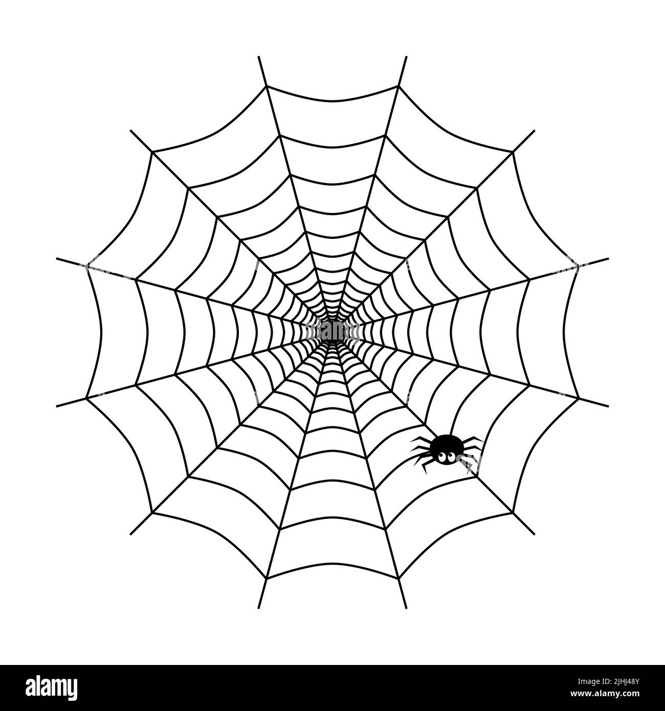 Spider web icon isolated on white background. Vector illustration Stock Vector