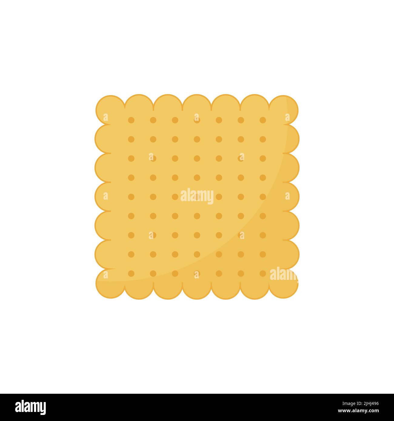 Cracker biscuit isolated on white background. Vector illustration Stock Vector