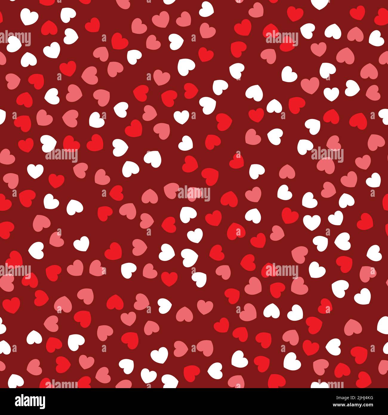 Abstract vector background with different colored confetti hearts for Valentines day. Stock Vector