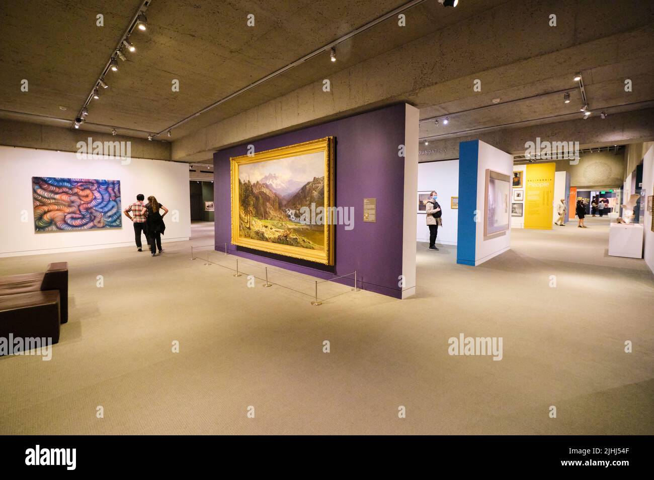 A view of some of the galleries of paintings, sculpture and artwork. At