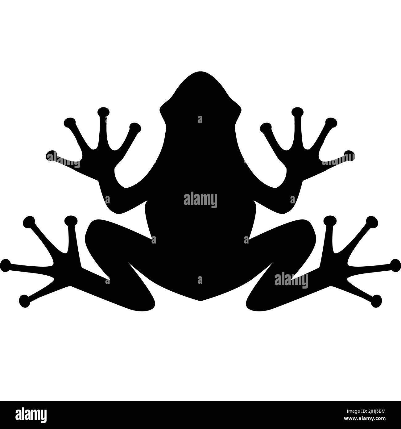 frog black sign on white background. frog icon logo. flat style. Stock Photo