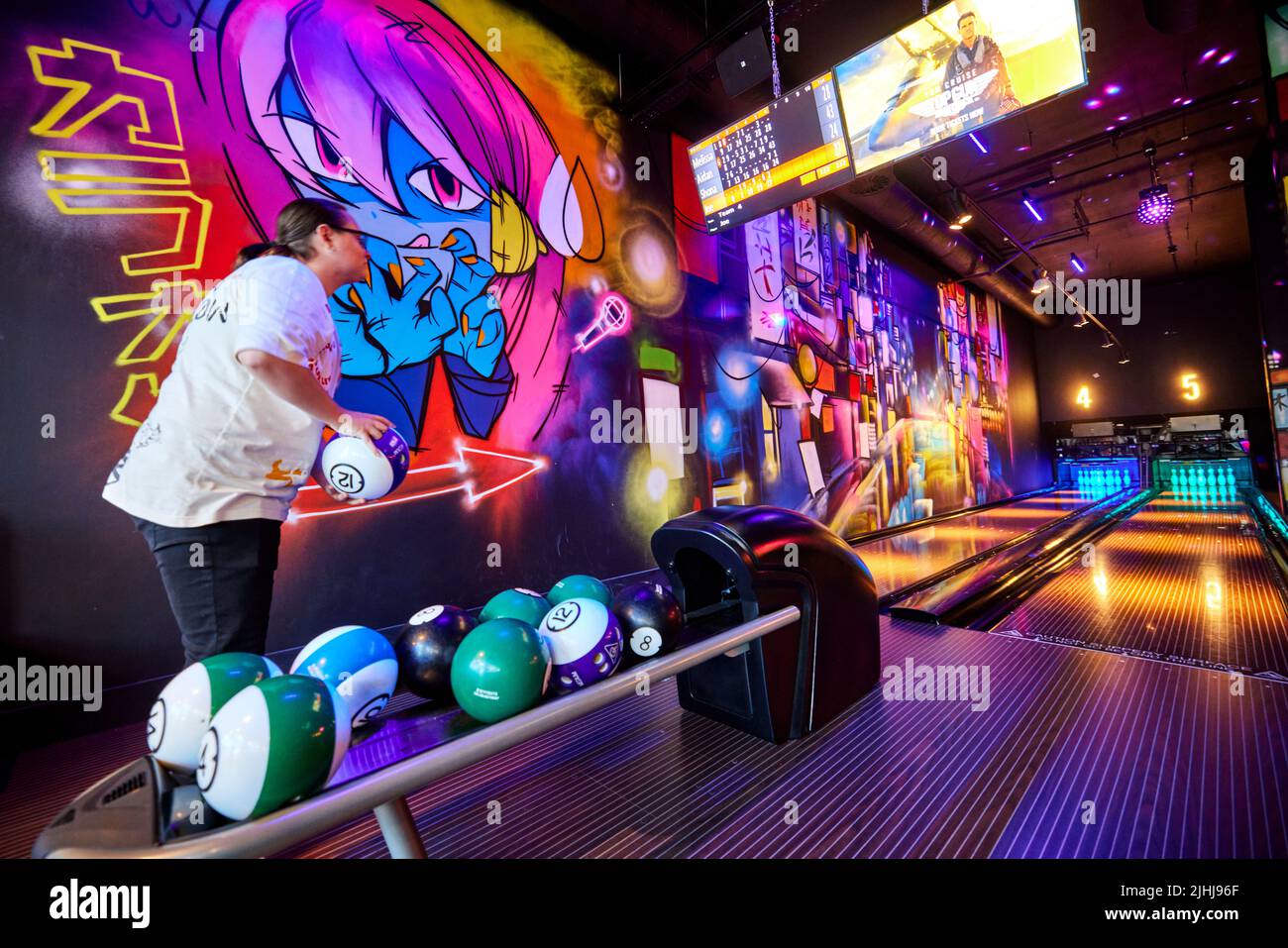 Stockport Light Cinema at Redrock bowling alley Stock Photo Alamy