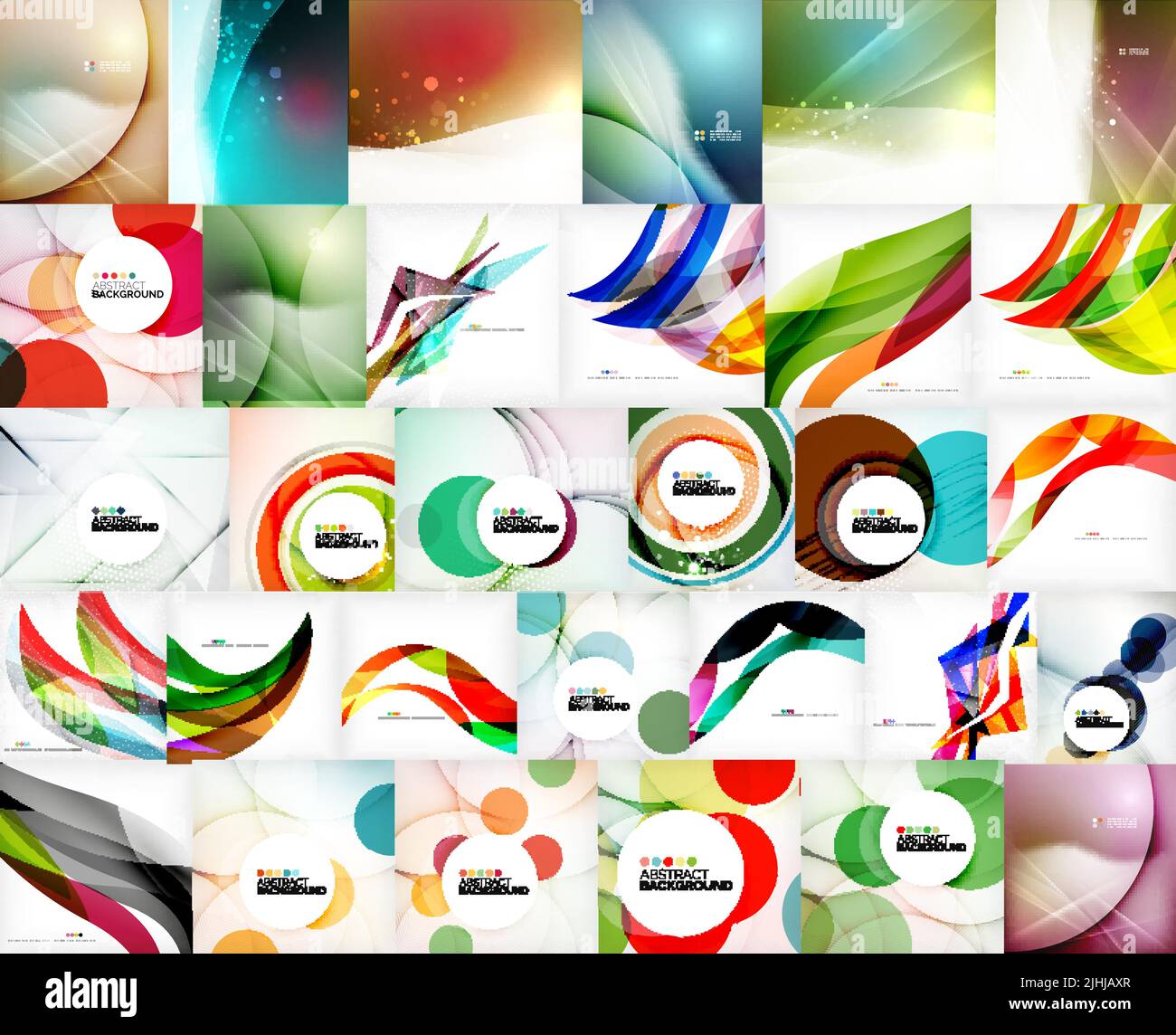 Mega set of wave abstract backgrounds - swirls, circles, geometric ...