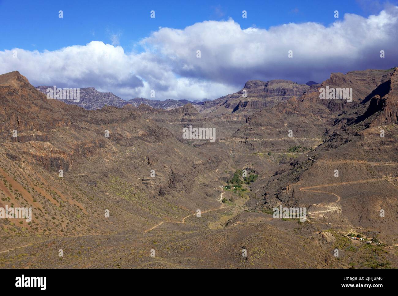 View from view point Mirador de Tunte, Grand Canary, Canary islands, Spain, Europe Stock Photo