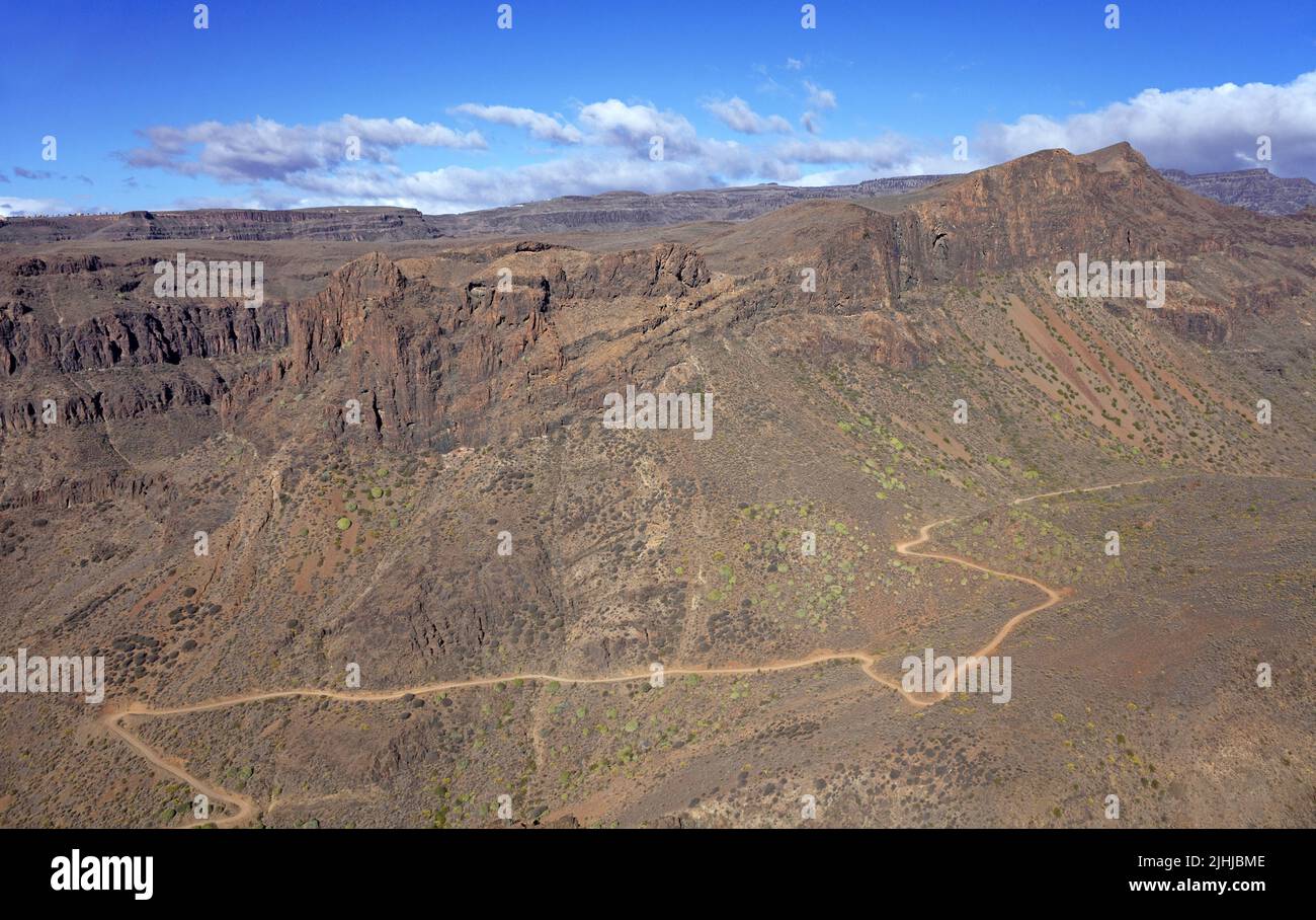 View from view point Mirador de Tunte, Grand Canary, Canary islands, Spain, Europe Stock Photo