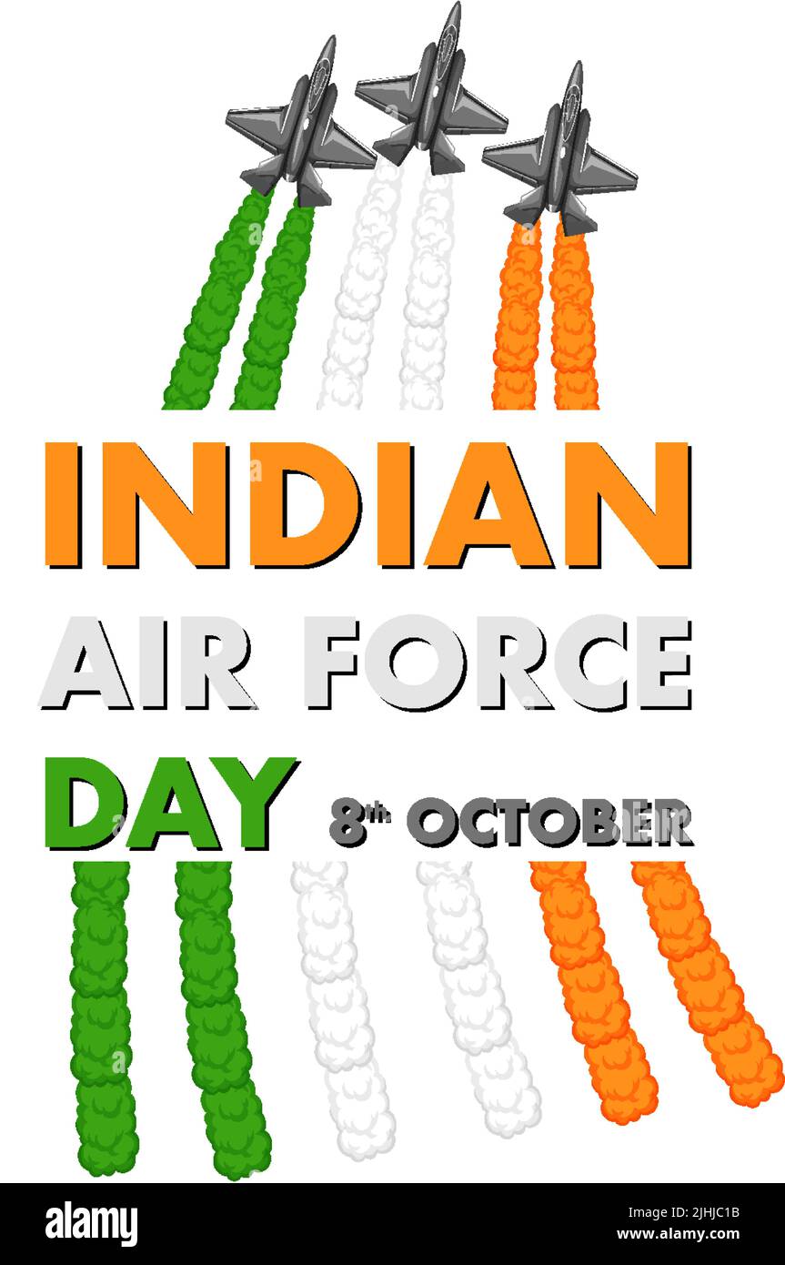 Indian Air Force Day Poster illustration Stock Vector Image & Art Alamy