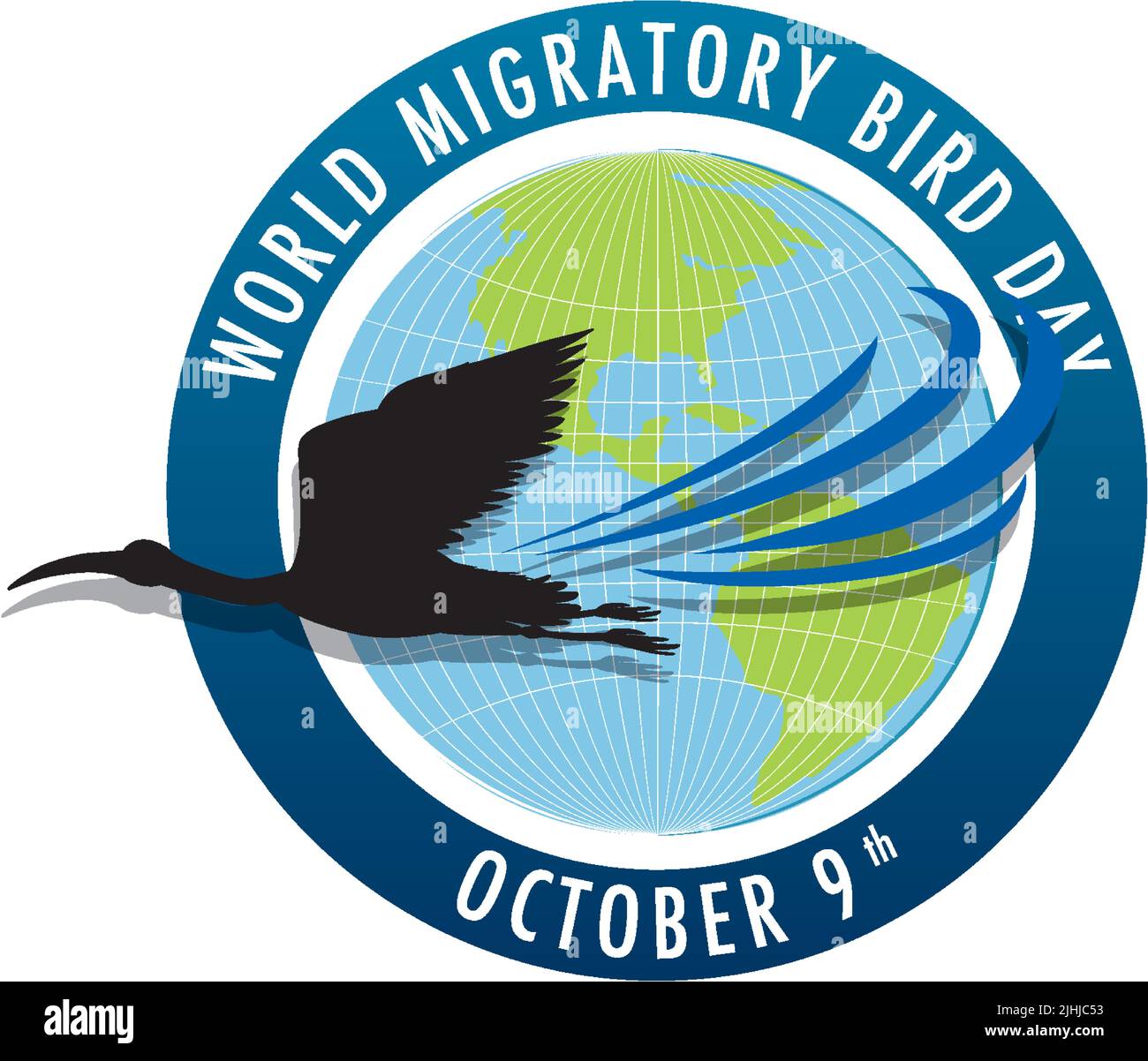 World Migratory Bird Day Banner Template illustration Stock Vector