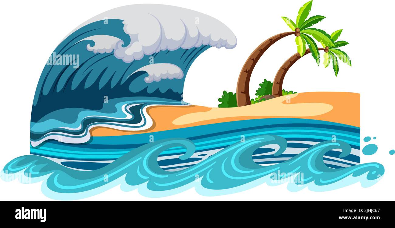 Tsunami wave scene