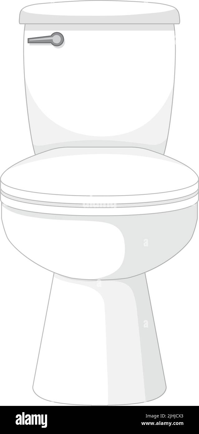 Isolated toilet bowl on white background illustration Stock Vector ...
