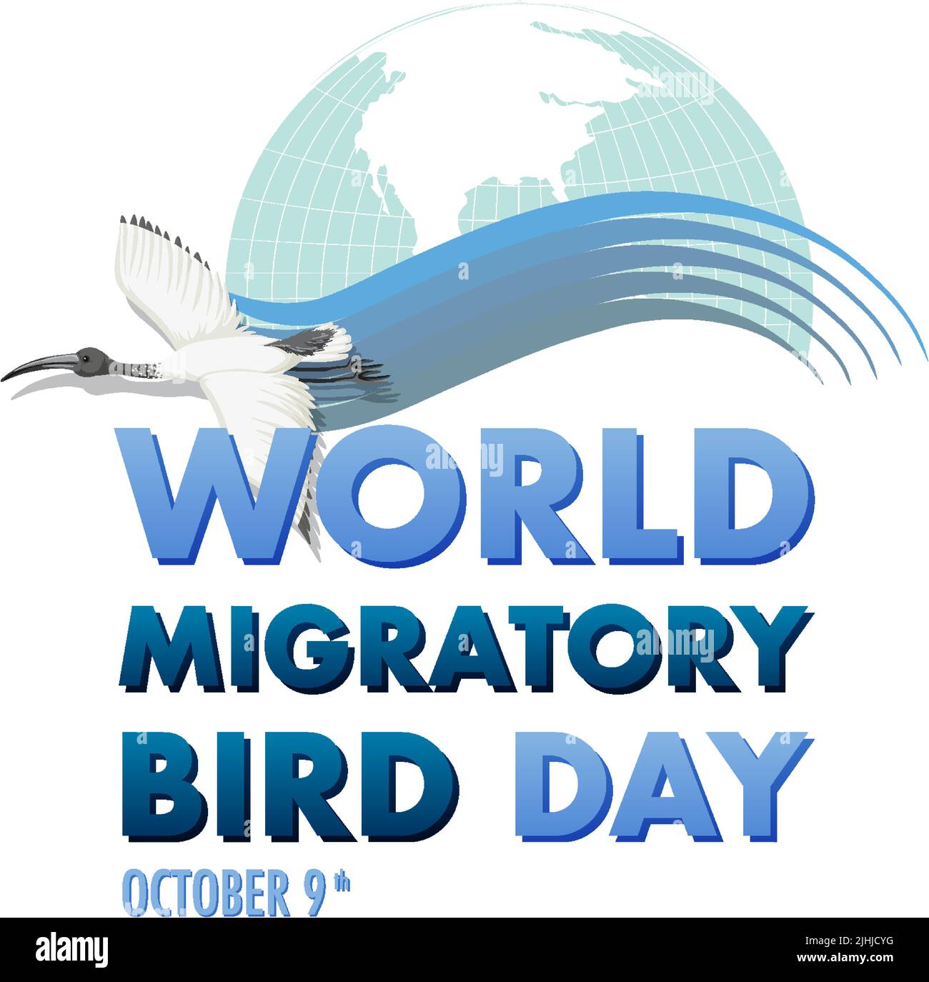World Migratory Bird Day Banner Template illustration Stock Vector